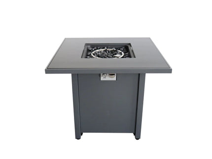 Powdercoated Fire Pit With Top - Gray