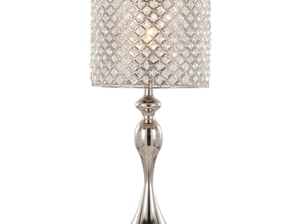 Ashland - Contemporary Table Lamp Square Clear Crystal (Set of 2) - Polished Nickel