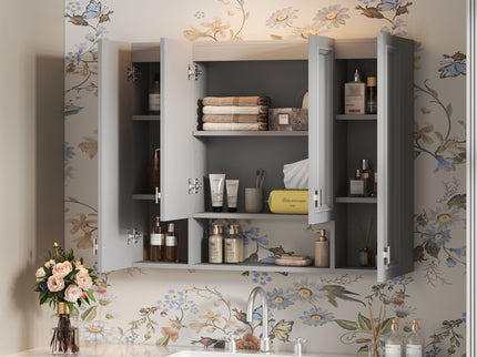 Wall Mounted Bathroom Cabinet With 5 Adjustable Shelves