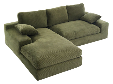 Compressed Sofa With 3 Back Cushions, 2 Throw Pillows
