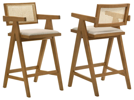Remy - Bar Chair (Set of 2) With Upholstery - Walnut