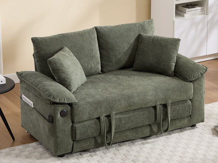 Upholstered Futon Convertible Floor Sofa Bed