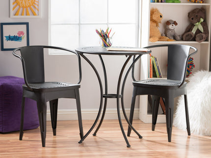 Ambrosia - 3 Piece Bistro Set With Leaf Motifs Top And Seat