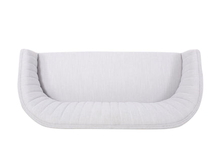 Mid Century Modern Loveseat With Channel Stitched Backrest
