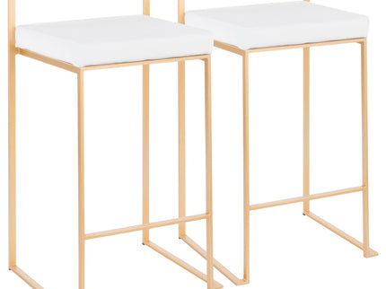 Fuji - Contemporary / Glam Design Counter Stool (Set of 2)