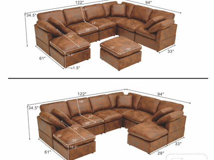 Deep Modular Cloud Sofa, Freely Configurable