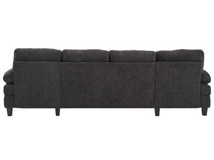 U-Shaped Sectional Sofa 103.5" Fabric Couch With Dual Chaise Lounges, Storage Pockets, Armrest Pillows
