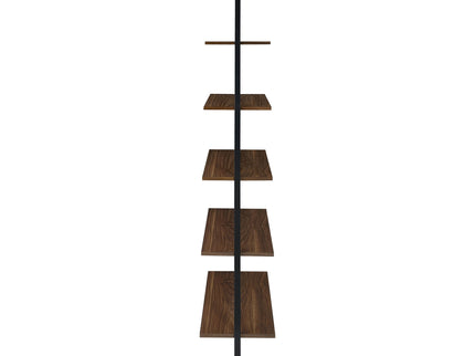 Christy - Owens - 6 Shelf Wall Bookshelf - Walnut