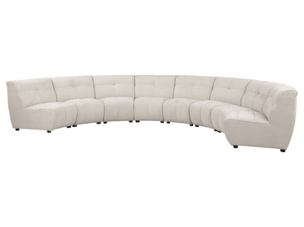 Sycamore - 8 Piece Upholstered Sectional Sofa With Curved Design - Ivory