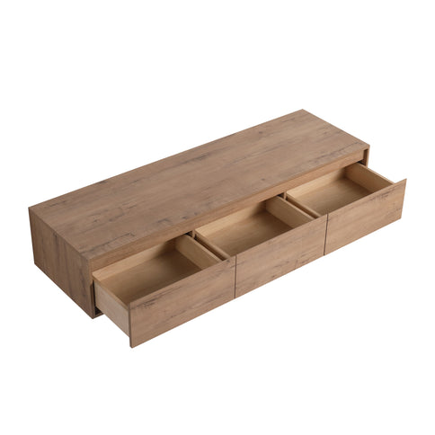 Modern Minimalist Bathroom Cabinet With Soft Close Drawers And Floating Mounting Design