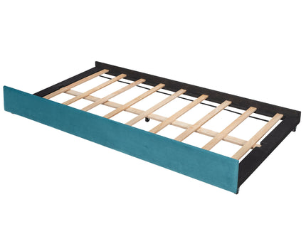 Upholstered Daybed Sofa Bed With Trundle Bed And Wood Slat