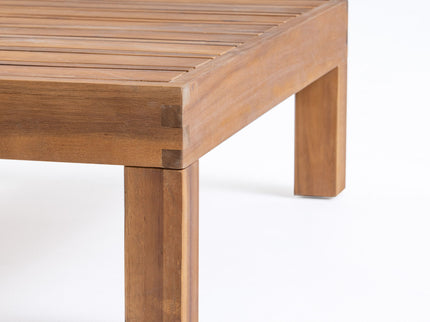 Mythical - Square Outdoor Coffee Table With Frame And Slat Top - Teak