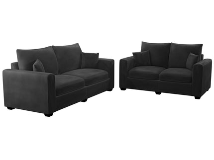 2 Piece Contemporary Style Sofa Set With Matching Pillows