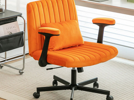 Criss Cross Armrest Office Chair With Wheels