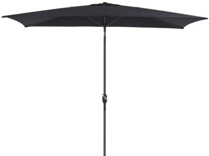 Rectangular Patio Umbrella With Crank Tilt, Polyester UV-Resistant Canopy