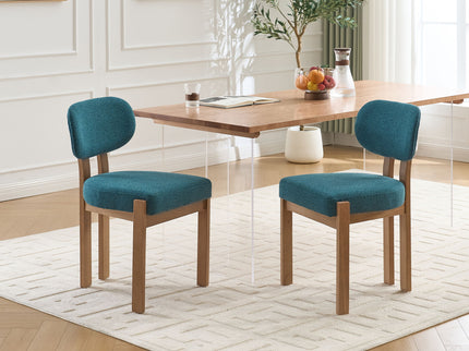 Dining Chairs With Ergonomic Backrest And Adjustable Feet (Set of 2)