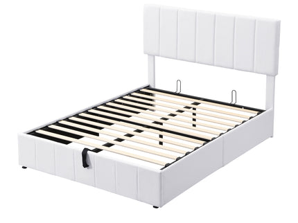 Elegant Upholstered Platform Bed With Hydraulic Storage System