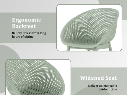 Modern Lounge Chair Set With Round Table