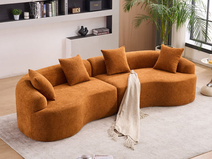 4 Seater Sofa With Fabric, 30D, 60 Hardness Full Sponge, 4 Pillow For Living Room, Home Furniture Sleeper Sectional Sofa For Apartment