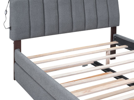 Upholstered Platform Bed With Trundle