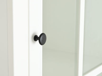 Retro Style Hutch Cabinet With Glass Door, China Cabinet For Home