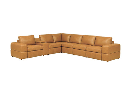 Upholstered Large Arms Sectional With Recliner Seats
