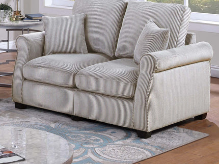 Contemporary 2 Piece Sofa Set With Matching Pillows