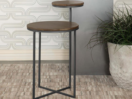 2 Tier Accent Table - Brown