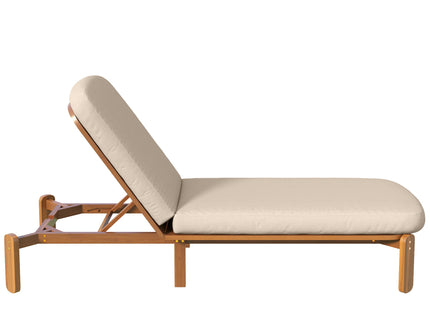 Outdoor Chaise Lounge With Adjustable Backrest