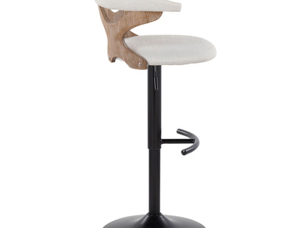 Gardenia - Contemporary Adjustable Barstool & Swivel With Rounded T Footrest (Set of 2)