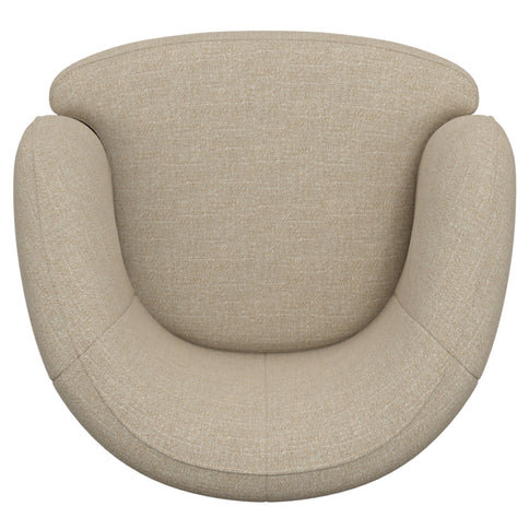 Swivel Accent Chair With Sculptural Base