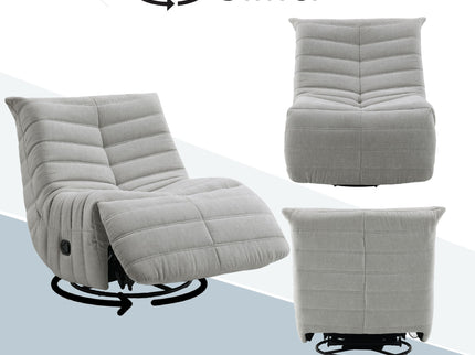 Glider Recliner With Swivel - Oyster Gray