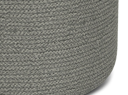 Serena - Handcrafted Round Braided Pouf