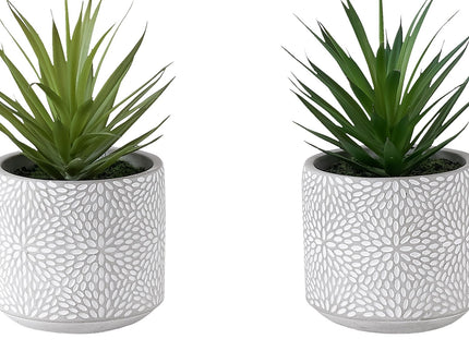 Artificial Succulent, Table Decor (Set of 2) - Green - Plastic