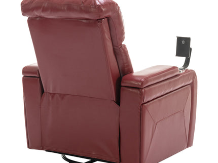 270 Degree Swivel Power Recliner With Tray Table, Phone Holder, Cup Holder, USB Port