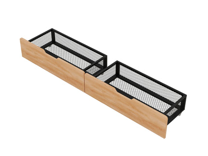 Full Size Convertible Bunk Bed With 2 Drawers Durable - Black