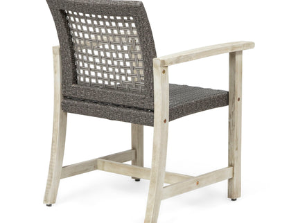 Outdoor Dining Chair Acacia Wood Frame (Set of 2)