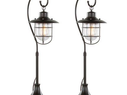 Landen - Contemporary Task Lamp (Set of 2) - Oil Rubbed Bronze / Clear