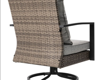 Swivel Rocker Patio Chairs With Cushions, All Weather (Set of 2) - Gray