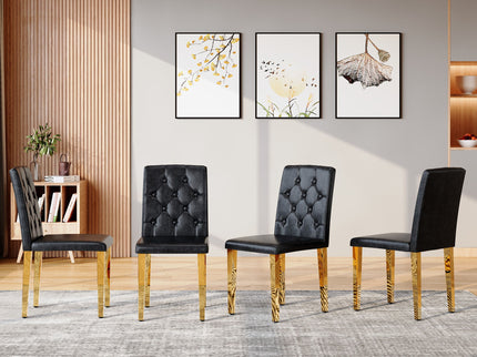 Dining Chairs With Ergonomic Buckle Backrest Comfort