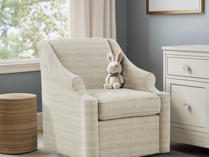Justin - Swivel Glider Chair With 360 Degree Rotation - Tan