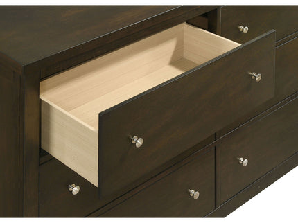 Clement - 6 Drawer Dresser With Mirror - Dark Coffee