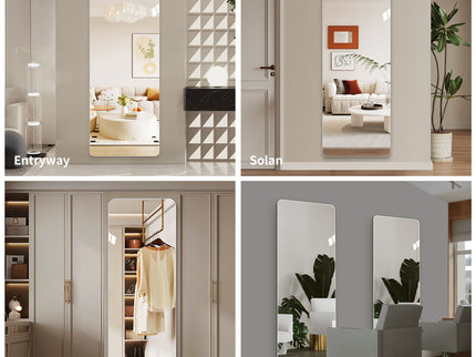 Full Body Round Corner Mirror For Living Room