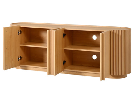 TV Stand With Fluted Tambour Style Door