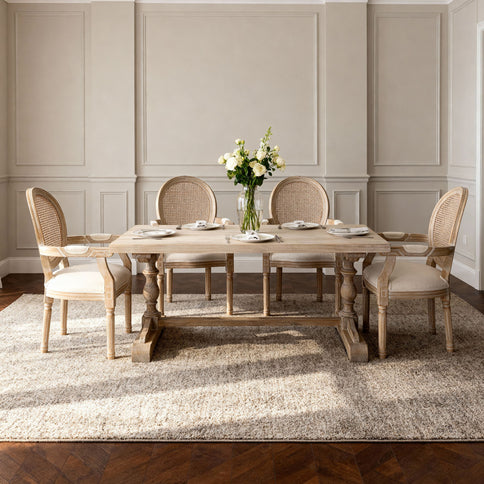 Upholstered Dining Armchair (Set of 2) - Beige