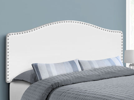 Queen Size, Bed Headboard Only, Upholstered, Transitional - White