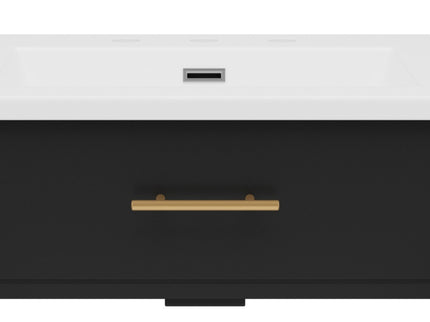 Bathroom Vanity With Sink, Soft Close Doors And Adjustable Shelf