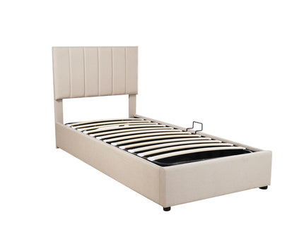 Upholstered Platform Bed With A Hydraulic Storage System