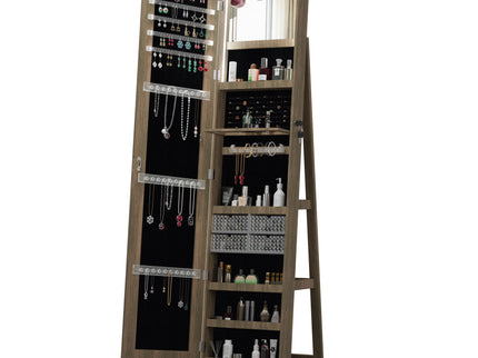 Swivel Jewelry Cabinet With Full Length Mirror