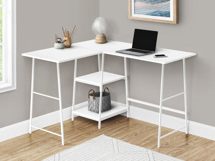 Computer Desk, Home Office, Corner, Storage Shelves, L Shape, Work, Laptop, Contemporary, Modern - Base